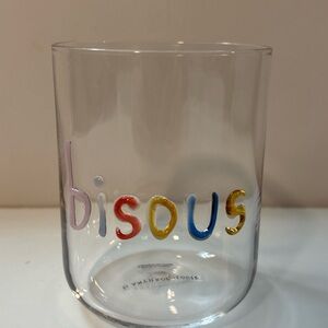 Anthropologie Love Notes Juice Glass Bisous NEW